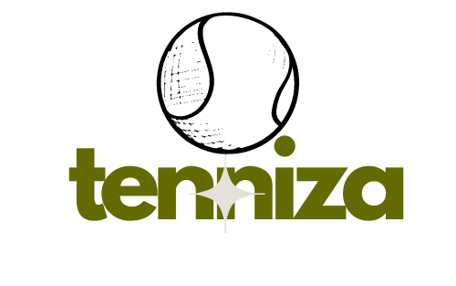 Tenniza blog logo featuring a tennis ball and racket, representing tennis articles, tips, and strategies